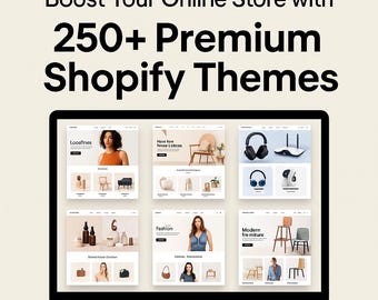 250+ Shopify Themes Pack | Premium eCommerce Templates | Responsive Shopify Store Designs | Digital Download
