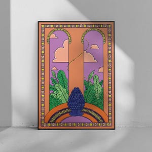 PALERMO – Poster 30x40cm / 50x70cm – Pensieri Illustrati – Stampa su carta fine art 300gr/m2 – Decorazione da parete