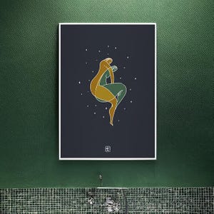 ABBRACCIO A CUCCHIAINO – Poster 30x40cm / 50x70cm – Pensieri Illustrati - Stampa su carta fine art 300gr/m2 – Decorazione da parete