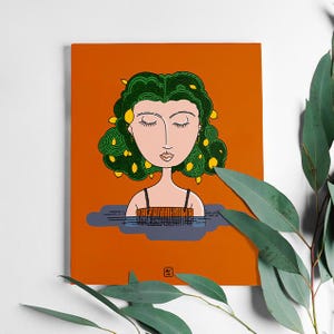GIARDINO DI LIMONI – Poster 30x40cm / 50x70cm – Pensieri Illustrati - Stampa su carta fine art 300gr/m2 – Decorazione da parete