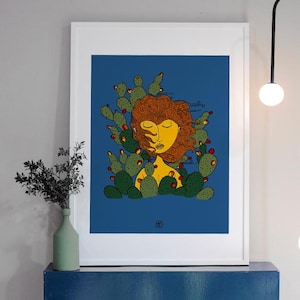 AMORE, VENTO E FICHI – Poster 30x40cm / 50x70cm – Pensieri Illustrati - Stampa su carta fine art 300gr/m2 – Decorazione da parete