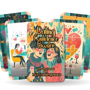 Tarjetas para aumentar la confianza en las citas: Irradia confianza y carisma: Amor y conexión empoderados (baraja de 22 cartas)