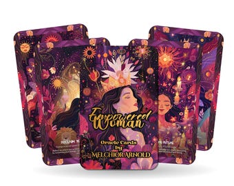 Empowered Woman Oracle – Embody Feminine Strength – Rise Into Your Power & Purpose 22-Card Deck