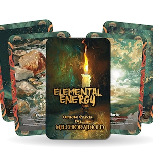 Elemental Energy Oracle – Connect with Nature's Forces – Earth, Air, Fire & Water Wisdom 22-kaartenspel