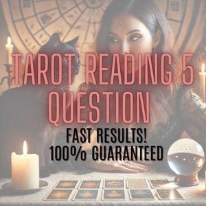 Lectura psíquica de 5 preguntas, el mismo día, 99% de precisión, lectura completa de cartas del tarot, lectura del futuro por la psíquica Shura, respuestas reales