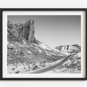 Landscape Art Print Big Bend in black and white  | Wall Art | Large Print | Landscape Photo