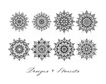 Mandala Designs & Stencils | Intricate Boho and Geometric Art for Tattoos, Crafts and Decor