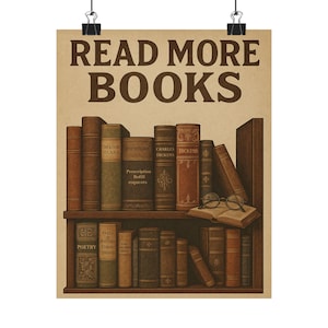 Vintage Bibliothek Poster, Buchladen Druck, Buchliebhaber Geschenk, Lesegeschenk, Antike Wandkunst, Retro Buchliebhaber Kunst, Bibliothek Kunst