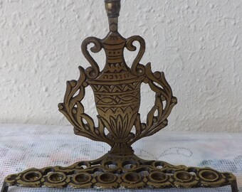 vintage menorah 1960s /solid brass menorah / made in Israel. Free fast Shipping!!!
