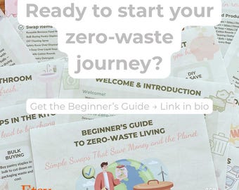 Zero-Waste Living Guide | Printable Eco-Friendly Planner | Sustainable Swaps for a Minimalist & Budget-Friendly Lifestyle