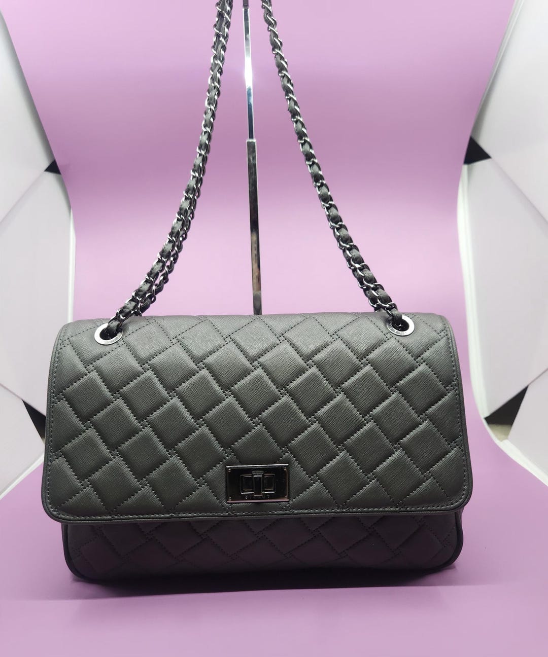 Authentic Pre Owned Sisley Quilted Leather 2 Way Bag - Etsy display picture 3