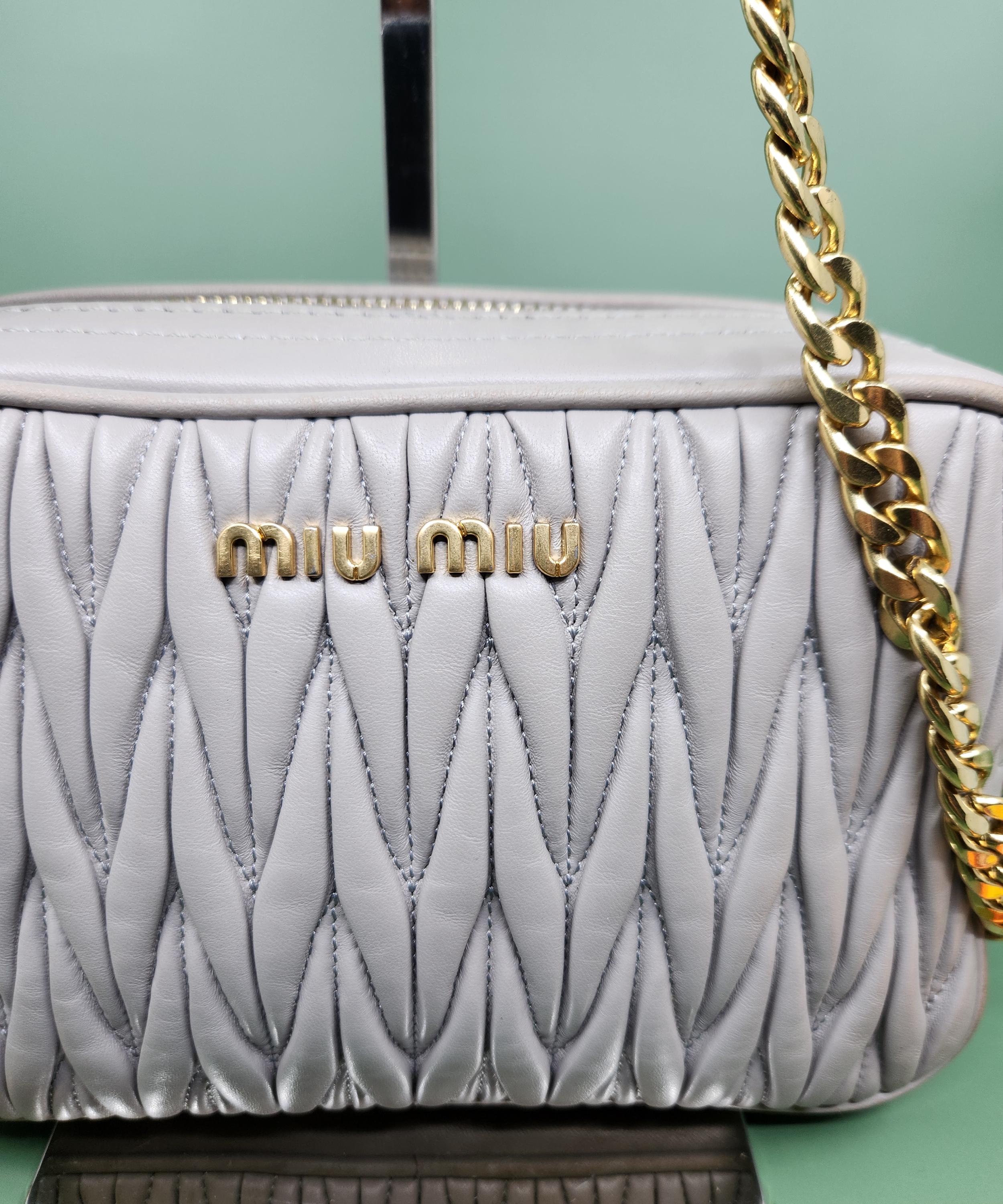 Pre Owned Miumiu Nappa Matelasse Camera Bag Cammeo. - Etsy