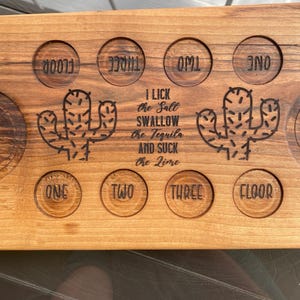Personalized Tequila Board , Tequila Board With Shot Glasses , Tequila Party , Gift for Him , Gift for Her , Walnut Tequila Board