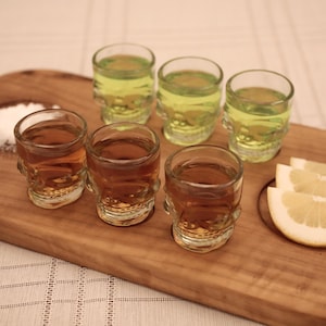 Personalized Tequila Board , Tequila Board With Shot Glasses , Tequila Party , Gift for Him , Gift for Her , Walnut Tequila Board