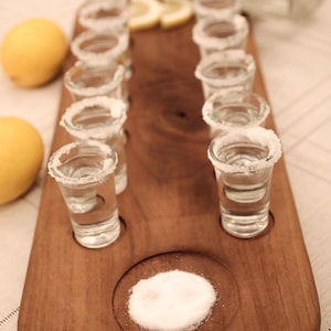 Personalized Tequila Board , Tequila Board With Shot Glasses , Tequila Party , Gift for Him , Gift for Her , Walnut Tequila Board