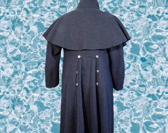 Handmade Wool Military Cape Coat | Victorian Civil War Greatcoat