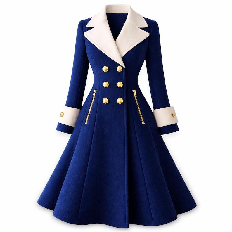 Royal Blue Overcoat - Etsy Royal Blue Overcoat - Etsy