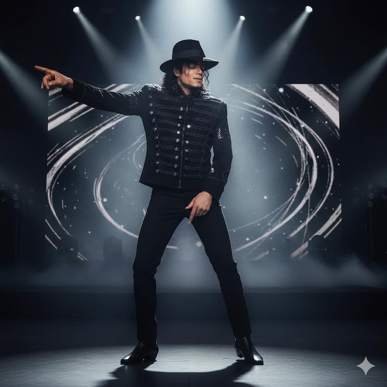 Handgemaakt Michael Jackson militair jack | Zwarte wollen huzaarstijl afbeelding 9