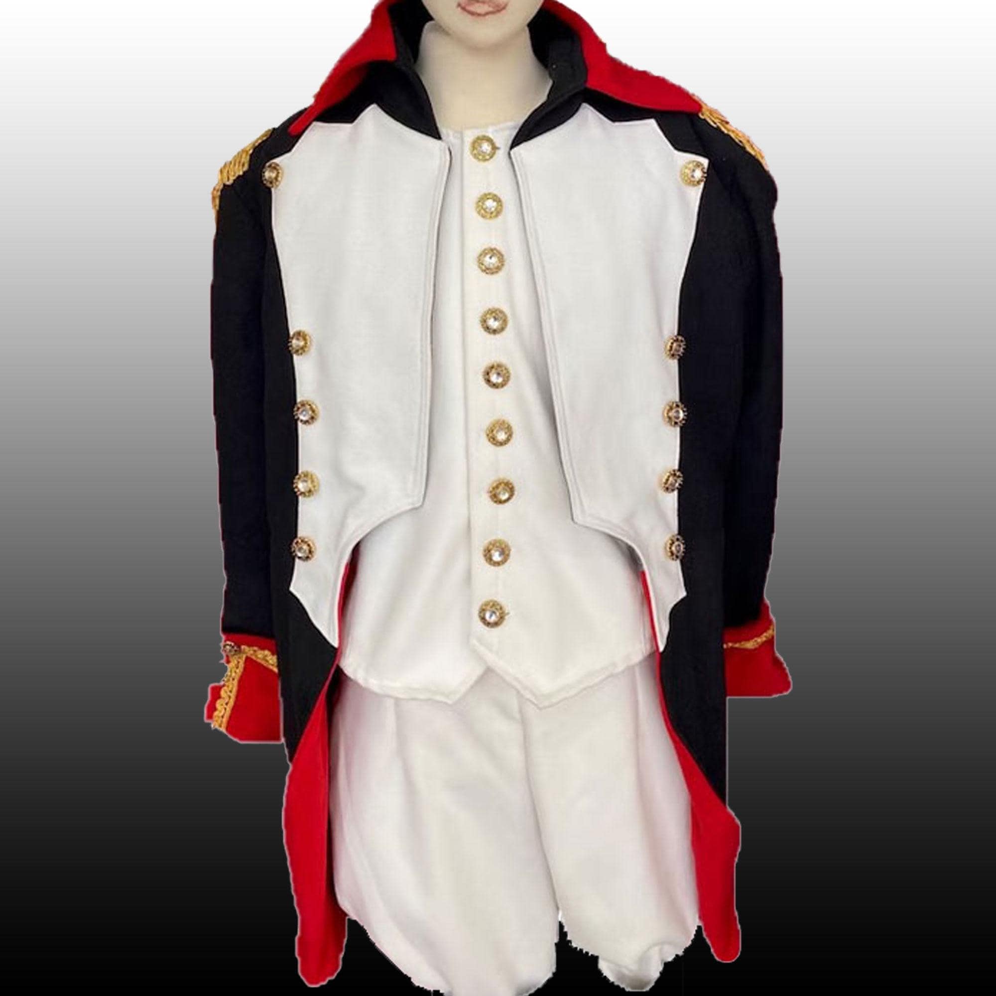 Colonial Military Costume Luxury Handcrafted Historical Uniform Jacket & Breeches Vintage Reenactment Outfit
