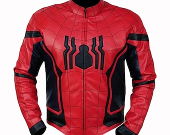 Leather Spider-Man Cosplay Jacket | Avengers Superhero Fan Wear