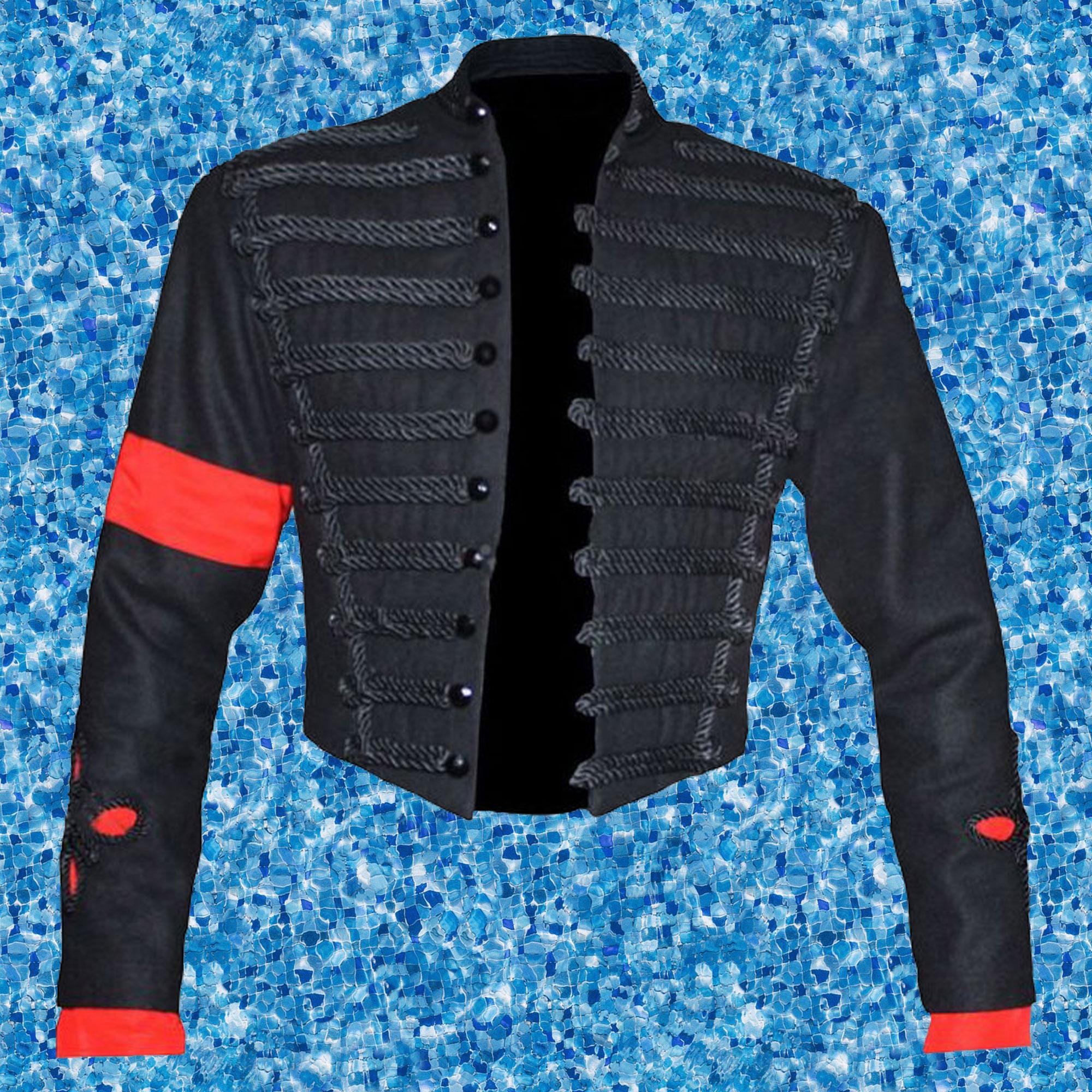 Michael Jackson Black Wool Military Jacket | King of Pop Tribute