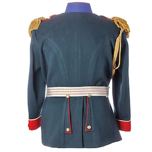 Royal Blue Military Coat for Men or Women | Gold Embroidery & Aiguillette | Custom Fit image 6