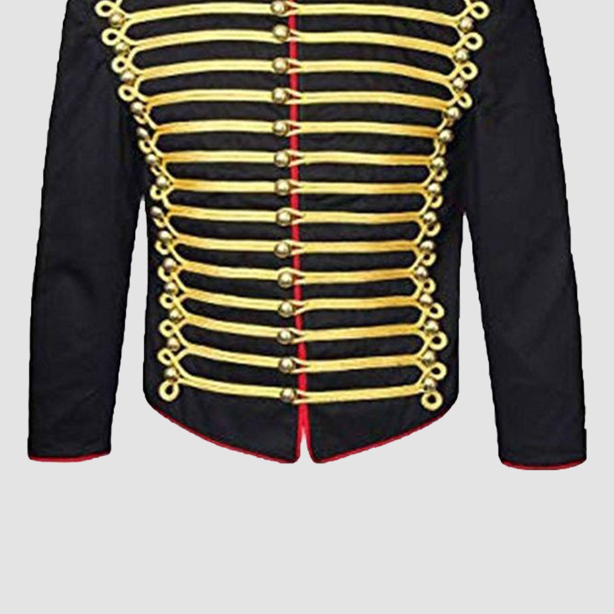 Handmade Napoleon Wool Jacket | Gold Braided Military Parade Coat