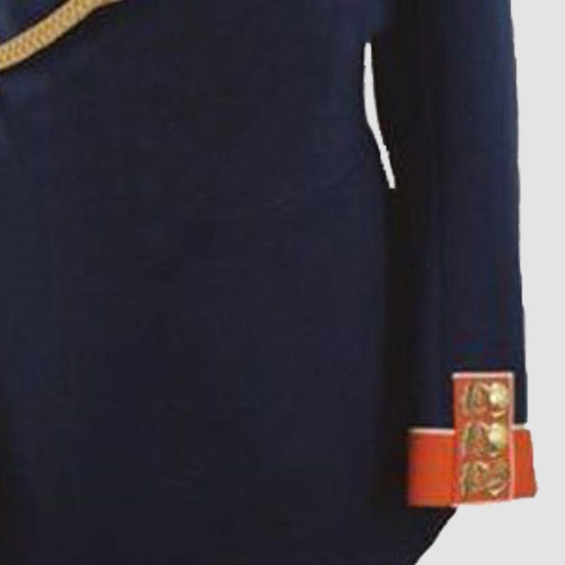 Royal Blue Military Coat for Men or Women | Gold Embroidery & Aiguillette | Custom Fit image 4