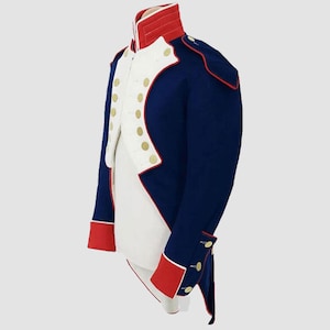 Handmade Napoleonic Military Frock Coat | French Officer Reenactment Costume