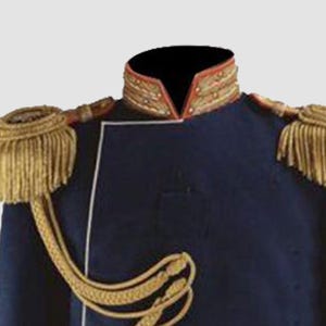 Royal Blue Military Coat for Men or Women | Gold Embroidery & Aiguillette | Custom Fit image 3