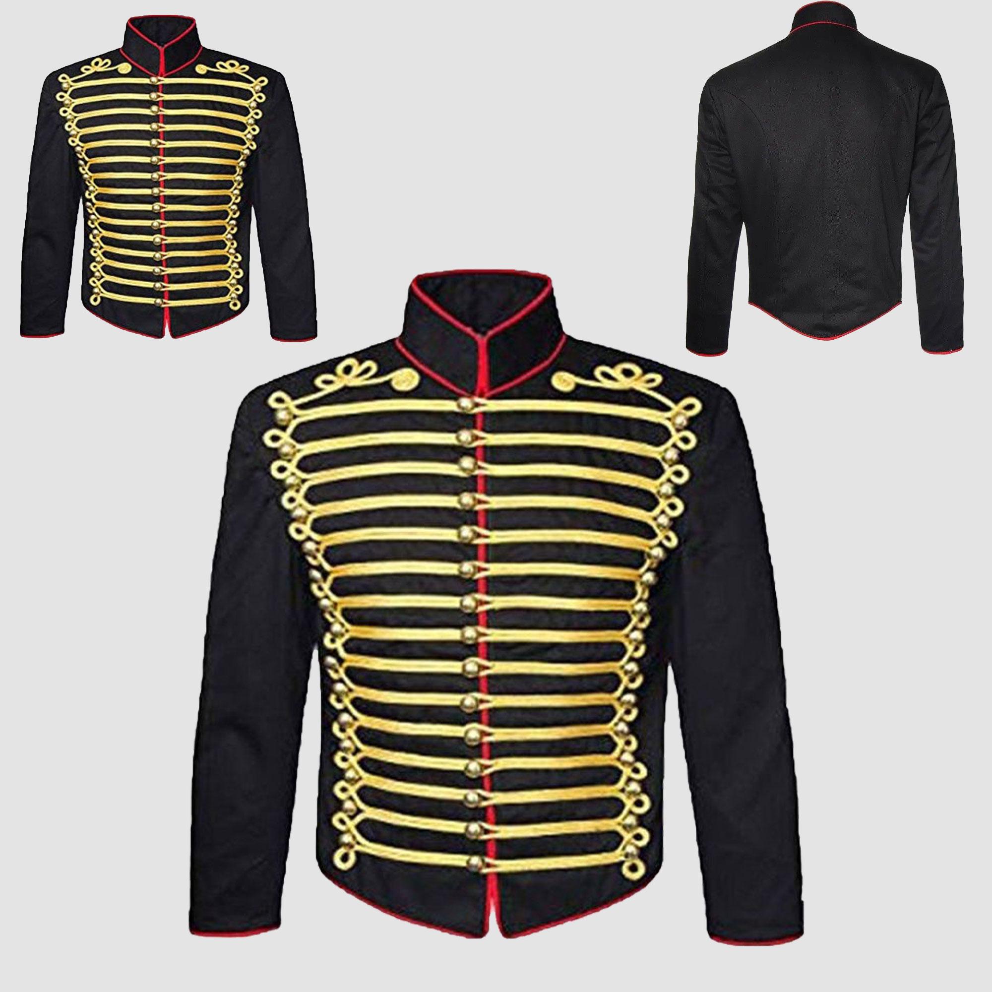 Handmade Napoleon Wool Jacket | Gold Braided Military Parade Coat