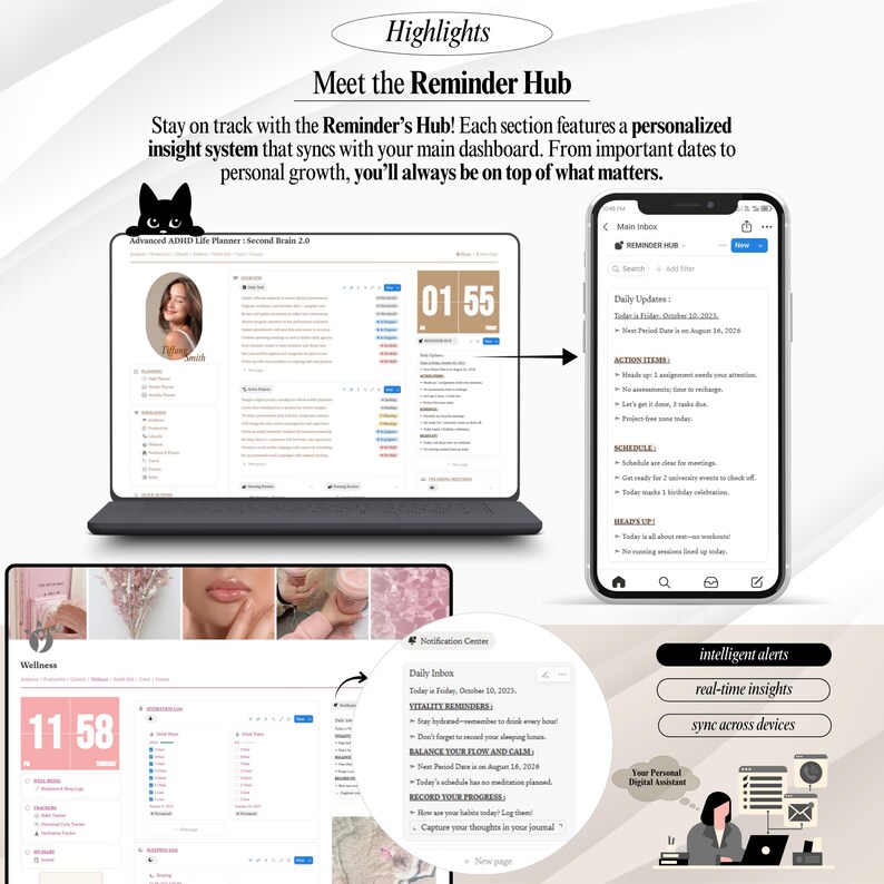 Adhd Inbox 2026 Notion Template, Advanced ADHD Life Planner, Second Brain 2.0 ...