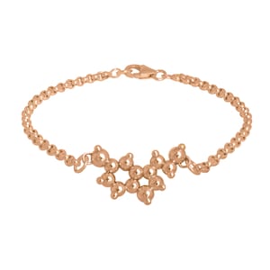 Serotonin 3D Molecule Bracelet - 18k Rose Gold Vermeil - Single Molecule Bracelet