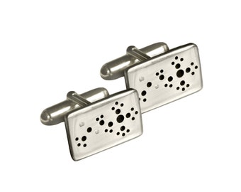 Acetylcholine Cufflinks (Learning and Dreaming Molecule) Sterling Silver