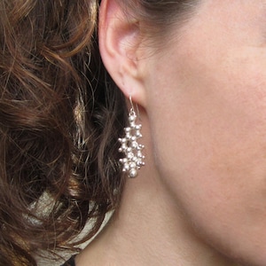 Estrogen Molecule Earrings - Sterling Silver