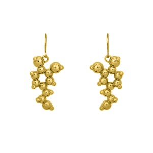 Dopamine Molecule Earrings Gold or Rose Gold Vermeil image 2