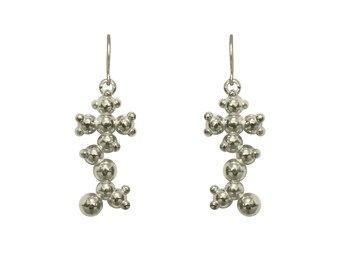 Acetilcolina (soñar y aprender) Aretes moleculares - Plata esterlina