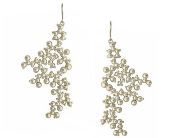Oxytocin Molecule Earrings - Sterling Silver