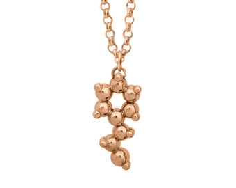 Phenethylamine Molecule Pendant - 18k Gold or Rose Gold Vermeil