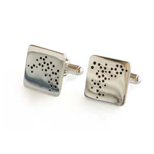 Oxytocin Molecule Silver Cufflinks