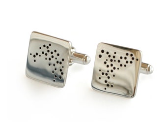 Oxytocin Molecule Silver Cufflinks