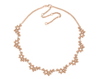 Serotonin Necklace in Rose or Yellow Gold Vermeil - Molecule Jewellery