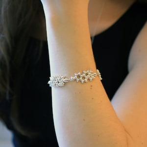 Estrogen Molecule Bracelet - Sterling Silver