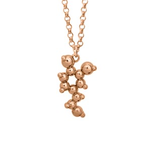 Dopamine Molecule Pendant - 18k Rose Gold or Yellow Gold Vermeil.