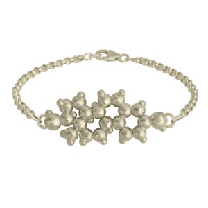 Estrogen Molecule Bracelet - Sterling Silver - Single Molecule