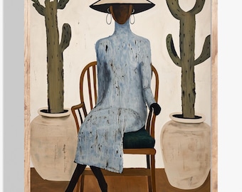 A lady of elegance | cactus vertical wall art