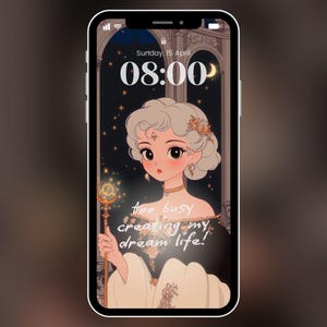 マニフェステーションの携帯電話の壁紙 | マジシャンのタロットアート | 夢の人生肯定のロック画面 | 自分で作ったエネルギーのデジタルダウンロード