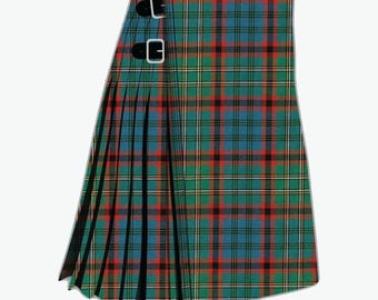 Nicolson Hunting Ancient Tartan Kilt- Scottish Traditional 16 oz 8yard Men's Handmade Ancient Nicolson Tartan Kilt- Made with Acrylic Wool