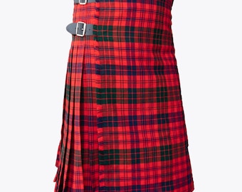 Red Ross Tartan Kilt - Scottish Acrylic Wool Traditional 8yards Kilt