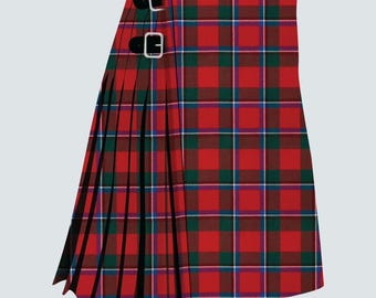 Clan Sinclair Modern Tartan Kilt- Scottish Traditional 16 oz 8yard Men's Handmade Modern Sinclair Tartan Kilt- Made with Acrylic Wool